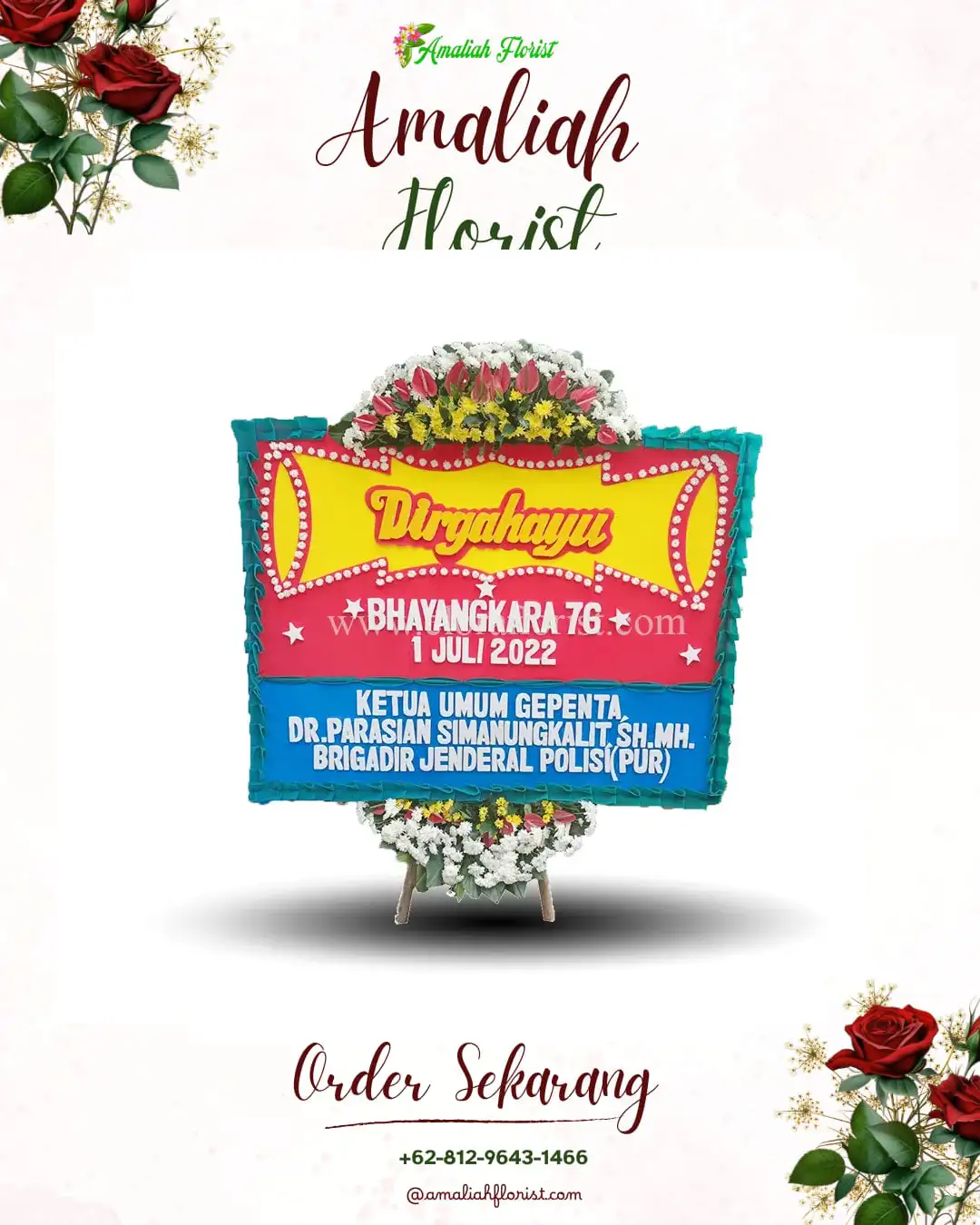 Papan Bunga HUT Ulang Tahun Sajingan Besar